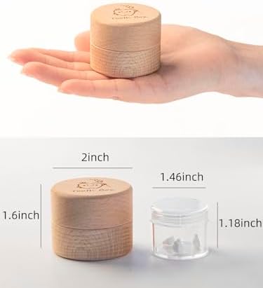 Transparent acrylic insert for child tooth storage inside wooden box