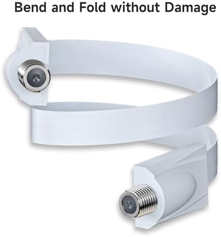 The ultra thin 0.25mm profile of the Goupchn flat coaxial cable measured against a window gap