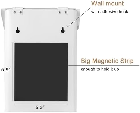 White metal laundry lint box mounted on a dryer side.
