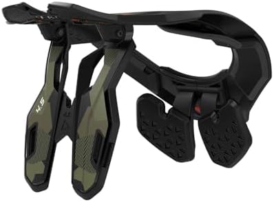 Leatt protective gear rear view highlighting adjustable thoracic strut mechanism