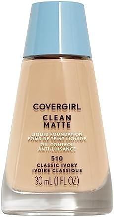 COVERGIRL Clean Matte Liquid Foundation Classic Ivory, 1 oz - Image 2