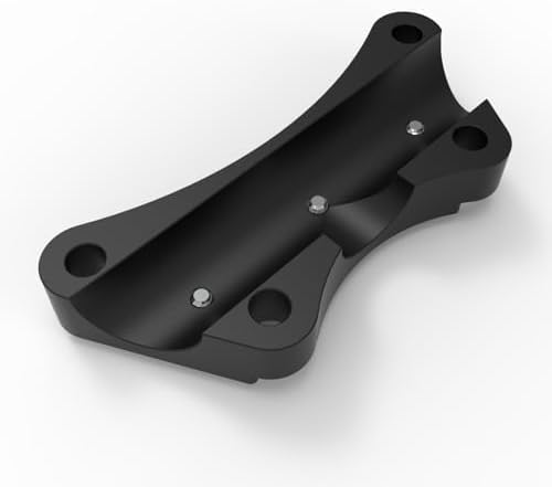 Top perspective of one inch motorcycle handlebar upper riser replacement clamp