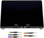 LCDMACAPP CY MacBook Pro M1 display assembly back cover view in Space Grey finish.