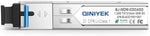 Qiniyek SFP module showing metallic hot-swappable release latch