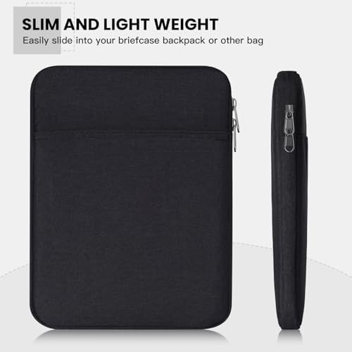 iKammo 11 inch tablet sleeve bag showcasing the smooth top loading zipper enclosure