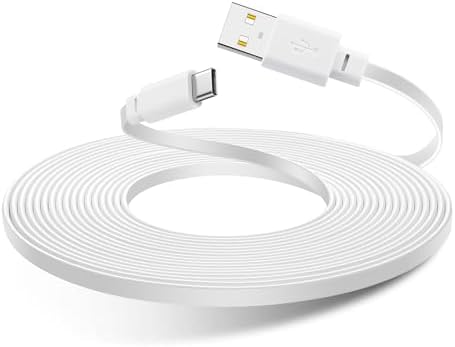 Side view emphasizing the ultra-thin 2mm profile of the Weishan USB-C surveillance camera cord.