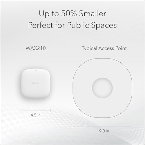 Netgear WAX210 PoE network device displaying clean side profile and durable ventilation design for optimal cooling performance