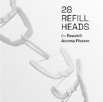 Ergonomic handle of Reach Access Flosser with snap-on head