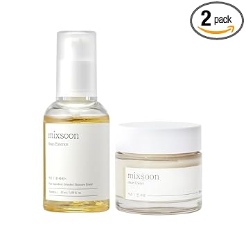 Mixsoon Bean Glass Skin Duo Set front view showing essence and cream bottles