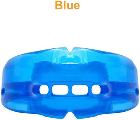 Side view of medical grade silicone dual teeth protector showing breathing channels.