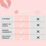 Individually wrapped strawberry flavored intimate wipes for on-the-go freshness.
