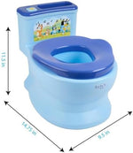 Bluey 2-in-1 toddler potty trainer with soft cushion seat and splash guard