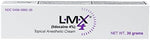 Back label of LMX4 lidocaine cream showing 4 percent active ingredient details.