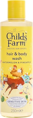Childs Farm Watermelon and Pineapple 250ml wash label details and ingredients