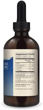 Dr. Mercola organic liquid zinc supplement showing supplement facts and ingredient list on label