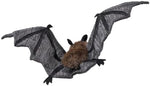 Close up view of the silk screened details on the wings of the Folkmanis bat puppet.