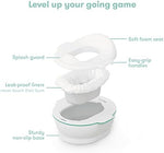 Super absorbent pad inside the Frida Baby leak proof potty liner demonstrating fluid containment