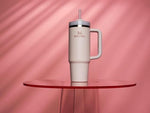 Lifestyle shot of the authentic Stanley H2.0 FlowState tumbler for daily fitness.