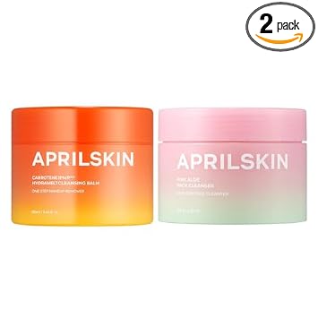Aprilskin Double Cleanse Duo front packaging view for authentic Korean skincare routine