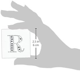 Kaisercraft self adhesive rhinestone letter R packaging and profile view