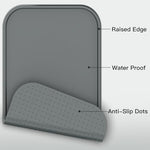 Feedoo warp resistant pet feeding mat in gray