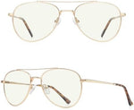 Side profile of RB.Pilot aviator glasses showing spring temples