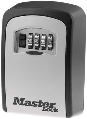 Master Lock wall mounted key box open showing interior capacity