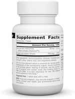 Source Naturals zinc methionine sulfate complex supplement facts label
