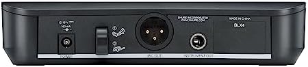 Shure BLX4 tabletop microphone receiver showing one-touch QuickScan button control panel