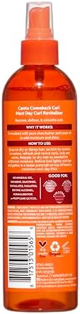 Cantu Comeback Curl Revitalizer Spray texture demonstration on curls