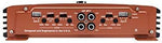 Close-up of the variable high-pass and low-pass electronic crossover filters on the amp panel.