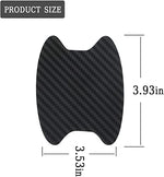 Universal carbon fiber auto door handle protective film applied on a car door bowl