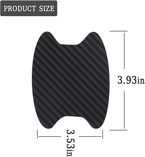 Universal carbon fiber auto door handle protective film applied on a car door bowl