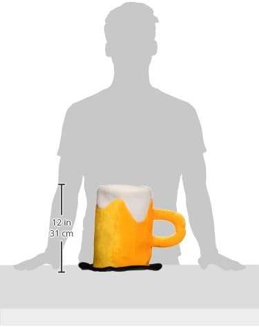 Plush beer mug costume hat white foam detail