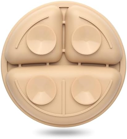 Dishwasher Safe Eascrozn Divided Suction Plate
