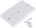 Self-closing wall socket plug plates for child proofing