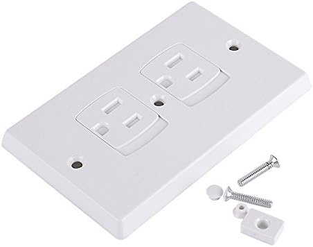 Self-closing wall socket plug plates for child proofing