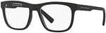 Side profile of Armani Exchange matte black optical frames