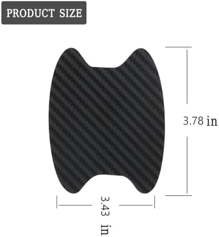 Four piece pack of Blilo black carbon fiber anti scratch auto handle protective stickers.