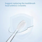 Four pack of white replacement brush heads for kids sonic toothbrushes