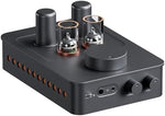 Fosi Audio GR70 mini HiFi preamplifier with glowing vacuum tubes installed