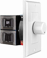 OSD Audio one hundred watt impedance matching volume switch with switchable white ivory and almond decora plates