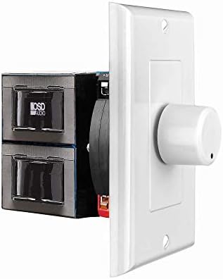 OSD Audio one hundred watt impedance matching volume switch with switchable white ivory and almond decora plates