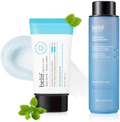 Belif Aqua Bomb Cooling Prep Duo authentic USA imported skincare