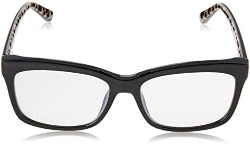 Side profile of Kate Spade Dollie glasses showing animal print temples