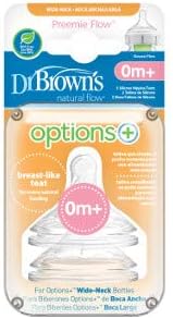 Dr. Brown's Options+ Wide Neck Baby Bottle Nipple (Pack Of 2, White) - Image 2