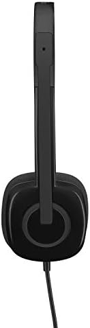 Logitech H151 close up of foam ear cushions and headband