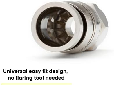 Premium USA imported TrueCABLE RG6Q coaxial terminal fitting close up view.