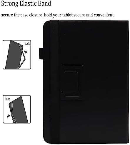 Viclowlpfe leather tablet shell interior displaying card slots and hand strap