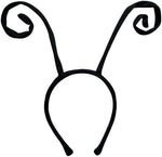 Close-up detail of the adjustable wire ladybug antenna headwear showcasing the soft fabric texture.